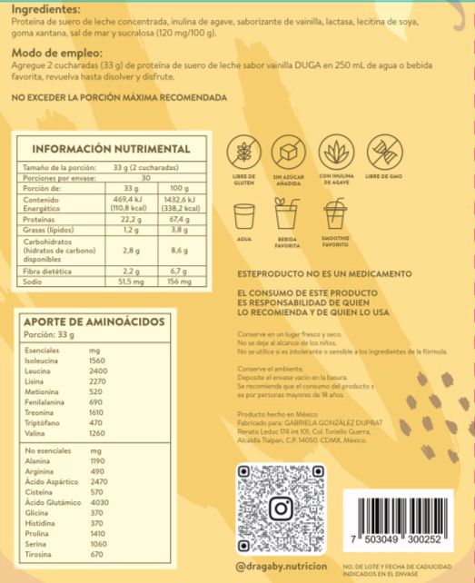 Proteína Duga Vainilla